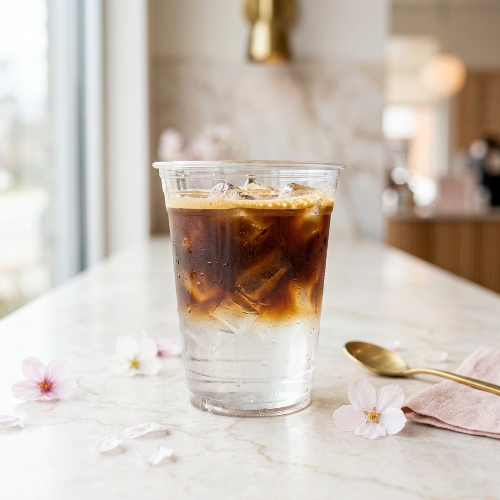 Americano — Espresso and water. Clean, bold, and balanced. Iced or hot.