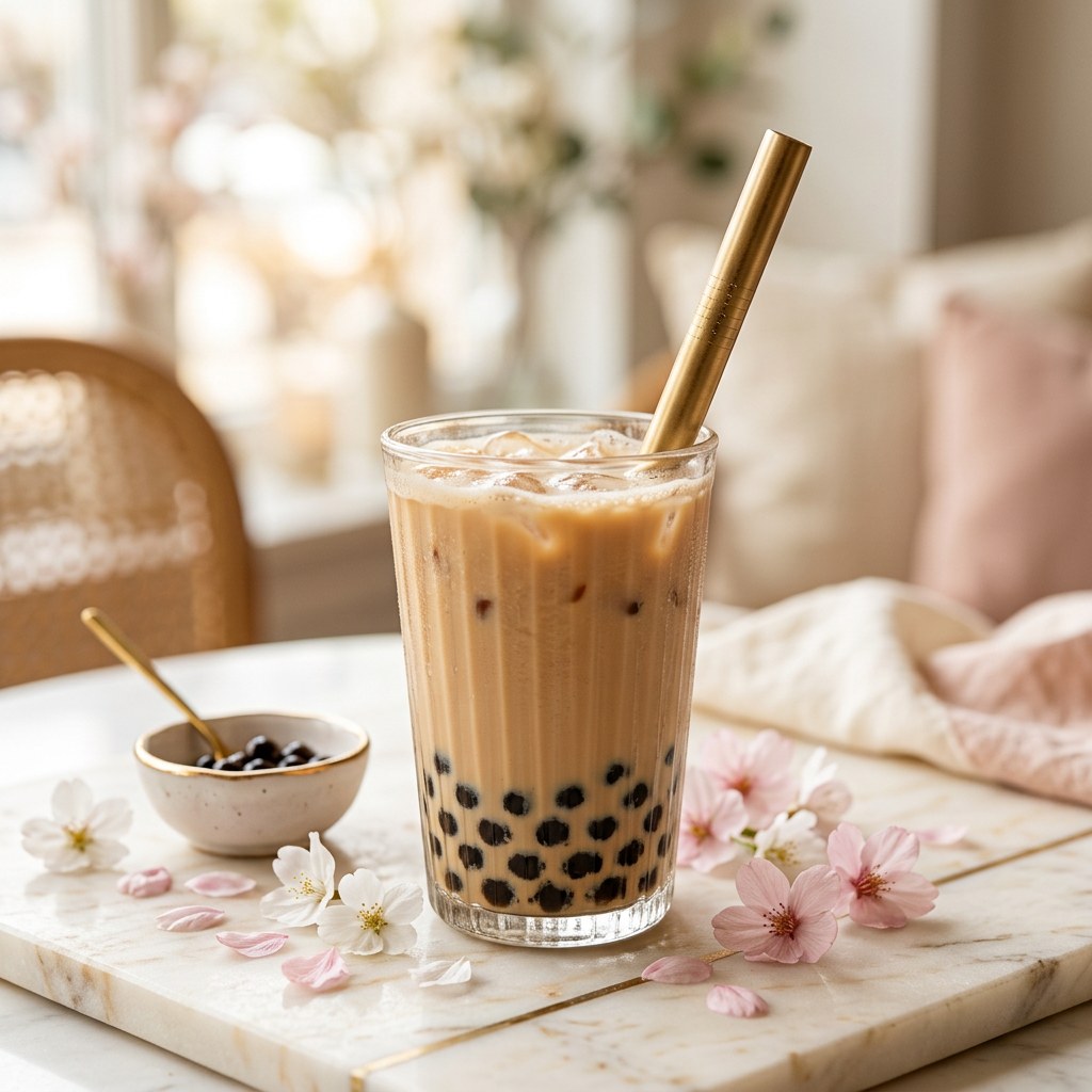 Classic Milk Tea Boba — Black tea, milk, and tapioca pearls. The original — done right.