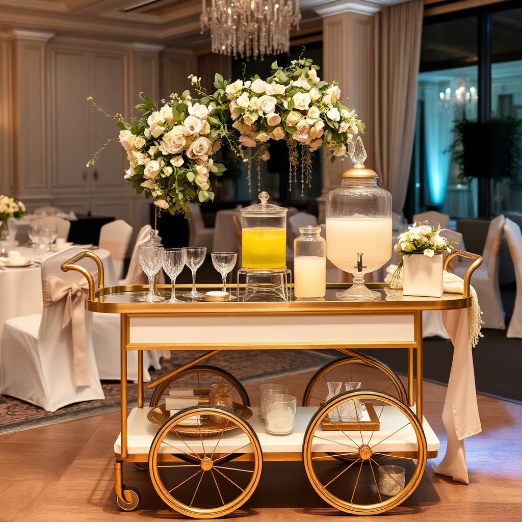 Mochi Meow Co. beverage cart styled at an event