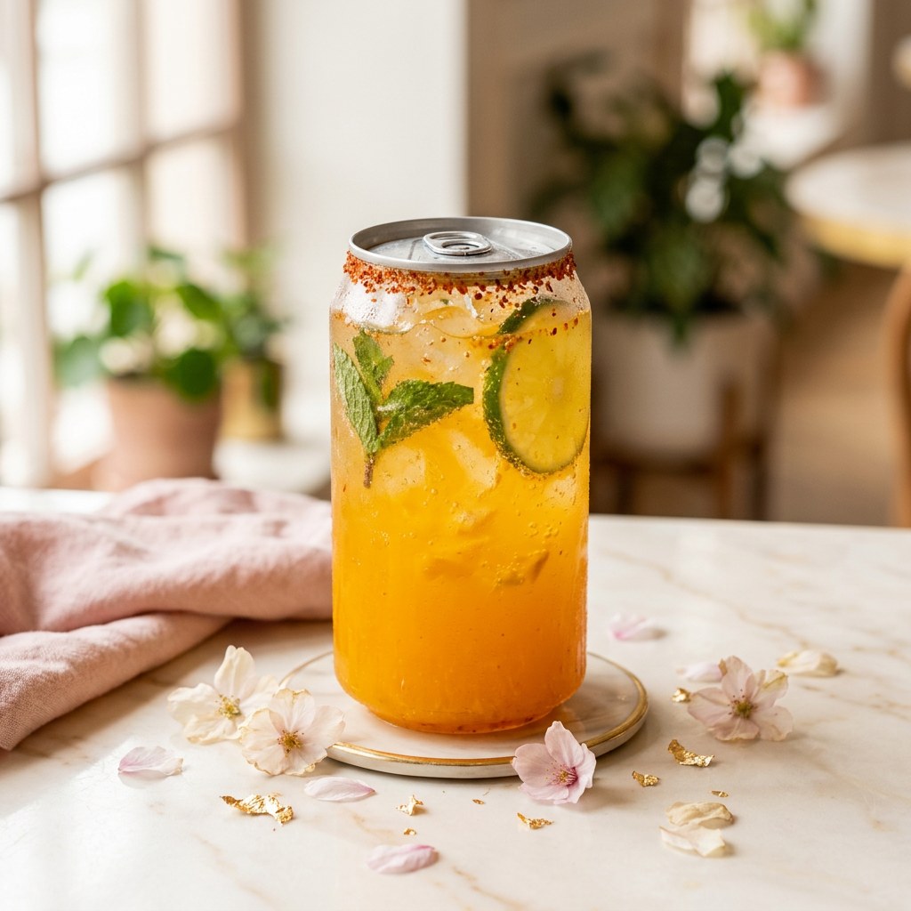 Mango Chili Lemonade — Mango lemonade with a chili-lime rim. Sweet, spicy, addictive.