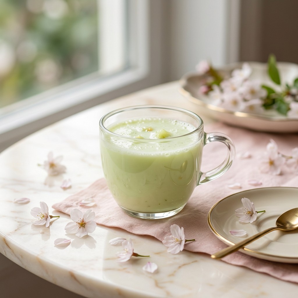 Mochi Melon — Watermelon cooler with sparkling water and green popping boba.